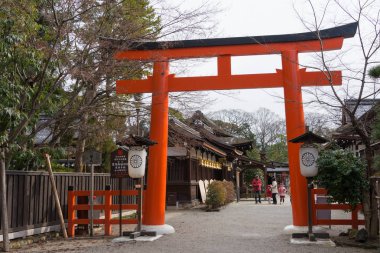 Kyoto, Japonya - jan 12 2015: shimogamo-jinja tapınak. ünlü tapınak (unesco dünya mirası) kyoto Antik şehir, Japonya.