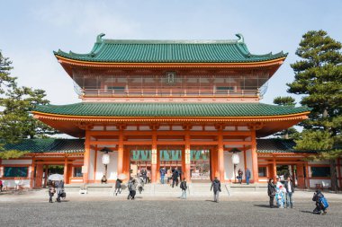 Kyoto, Japonya - jan 12 2015: heian jingu tapınak. ünlü bir tapınak kyoto Antik şehir, Japonya.