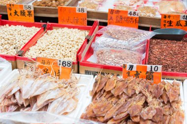 Hong Kong - 04 Aralık 2015: Tai Po Pazar. ünlü turistik Hong Kong'da spot.