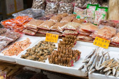 Hong Kong - 04 Aralık 2015: Tai Po Pazar. ünlü turistik Hong Kong'da spot.