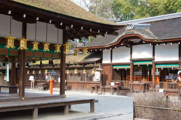 Kyoto, japan - jan 12 2015: helgedomen kawai-jinja på en shimogamo-jinja shrine. en berömd helgedom (världsarv) i den antika staden kyoto, japan. — Stockfoto