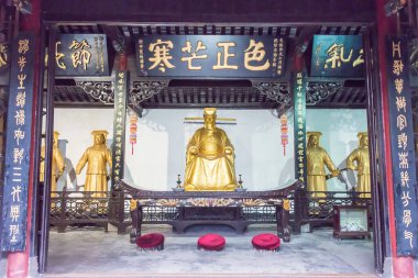 Anhui, Çin - 25 Kasım 2015: Baogong Tapınağı. Hefei, Anhui, Çin ünlü tarihi bir site.