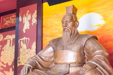 Anhui, Çin - 18 Kasım 2015: Weiwu Tapınağı. ünlü tarihi bir site: Bozhou, Anhui, China.