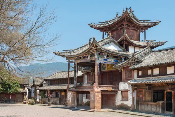 Yunnan, China - 21 Mar-2015: Shaxi oude dorp. een beroemde oude dorp van Jianchuan, Yunnan, China. — Stockfoto