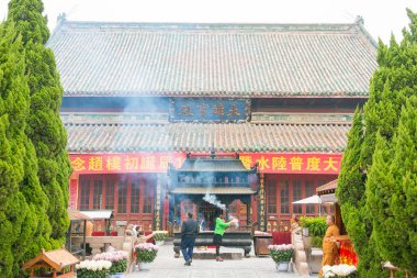 Henan, Çin - 15 Kasım 2015: Daxiangguo Tapınağı. ünlü tarihi bir site Kaifeng, Henan, Çin.