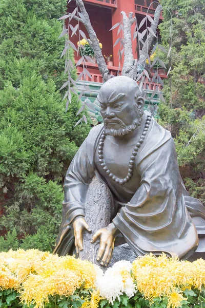 Henan, Çin - 15 Kasım 2015: Lu Zhishen heykeli Daxiangguo Tapınağı'nda. ünlü tarihi bir site Kaifeng, Henan, Çin. — Stok fotoğraf