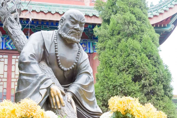 HENAN, CHINA - 15 de noviembre de 2015: Estatua de Lu Zhishen en el templo de Daxiangguo. un sitio histórico famoso en Kaifeng, Henan, China . —  Fotos de Stock