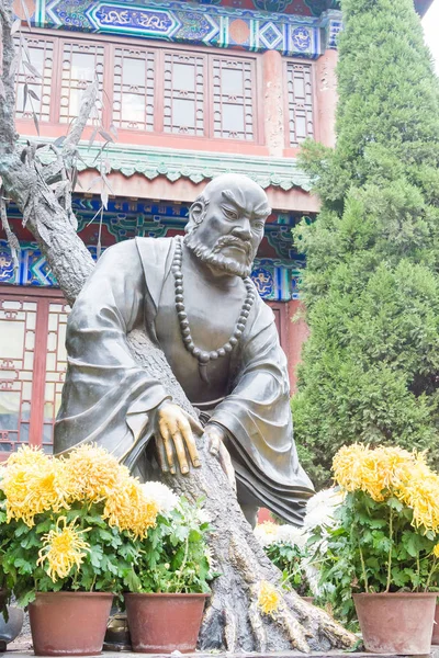 HENAN, CHINA - 15 de noviembre de 2015: Estatua de Lu Zhishen en el templo de Daxiangguo. un sitio histórico famoso en Kaifeng, Henan, China . — Foto de Stock