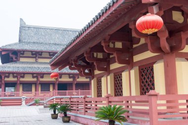 Henan, Çin - 26 Ekim 2015: Başbakan Cao Sarayı. ünlü tarihi bir site Xuchang, Henan, Çin.