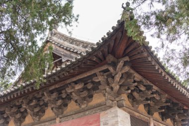 Henan, Çin - 04 Kasım 2015: Huishan Temple(Unesco World Heritage site). ünlü tarihi bir site Dengfeng, Henan, Çin.