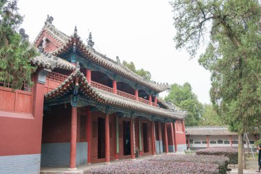 Henan, Çin - 30 Ekim 2015: Nanyang Memorial Tapınağı Wuhou (Nanyang Wuhouci). ünlü tarihi bir site Nanyang, Henan, Çin.