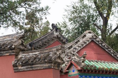 Henan, Çin - 30 Ekim 2015: Nanyang Memorial Tapınağı Wuhou (Nanyang Wuhouci). ünlü tarihi bir site Nanyang, Henan, Çin.