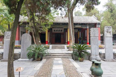 Henan, Çin - 30 Ekim 2015: Nanyang Memorial Tapınağı Wuhou (Nanyang Wuhouci). ünlü tarihi bir site Nanyang, Henan, Çin.