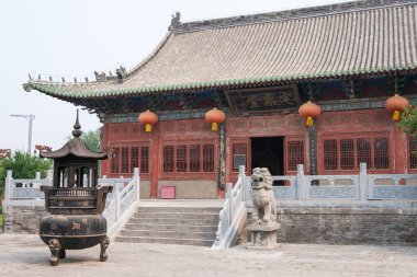 Henan, Çin - 07 Temmuz 2015: Luoyang Zhougong tapınak Müzesi. Luoyang, Henan, Çin ünlü tarihi bir site.