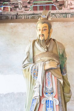 Henan, Çin - 27 Ekim 2015: Ma Liang Xuchang Guandi Tapınağı'nda heykeli. ünlü tarihi bir site Xuchang, Henan, Çin.