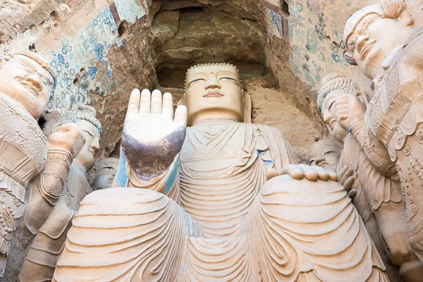 Gansu, Çin - 09 Nisan 2015: Budda heykeller Tiantishan mağarasını de. ünlü tarihi bir site: Wuwei, Gansu, China. — Stok fotoğraf