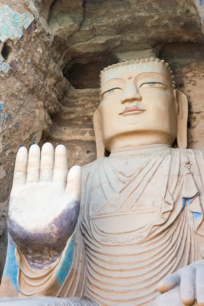Gansu, Çin - 09 Nisan 2015: Budda heykeller Tiantishan mağarasını de. ünlü tarihi bir site: Wuwei, Gansu, China. — Stok fotoğraf