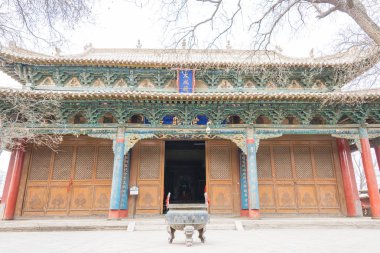 Gansu, Çin - 08 Nis 2015: Wuwei çü Tapınağı (Wuwei Wen Miao). ünlü tarihi bir site: Wuwei, Gansu, China.
