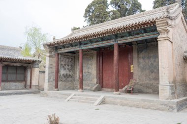 Gansu, Çin - Apr 06 2015: Lu Chieftain konağın. ünlü tarihi bir site: Lanzhou, Gansu, China.