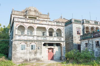 Gunagdong, Çin - 19 Aralık 2015: Kanada köyü. 1923 yılında köy Kanada Kaiping, Guangdong, Çin için dönen Yurtdışı Çince tarafından yaptırılmıştır.