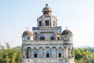 Gunagdong, Çin - 18 Aralık 2015: Jingjiangli Village(Unesco World Heritage site). Kaiping, Guangdong, Çin için ünlü tarihi bir site.