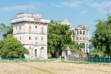 Gunagdong, Çin - 17 Aralık 2015: Zili Köyü (Unesco Dünya Mirası Sit Alanı). Kaiping, Guangdong, Çin için ünlü tarihi bir site.