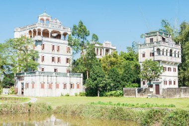 Gunagdong, Çin - 17 Aralık 2015: Zili Köyü (Unesco Dünya Mirası Sit Alanı). Kaiping, Guangdong, Çin için ünlü tarihi bir site.