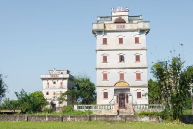 Gunagdong, Çin - 17 Aralık 2015: Zili Köyü (Unesco Dünya Mirası Sit Alanı). Kaiping, Guangdong, Çin için ünlü tarihi bir site.