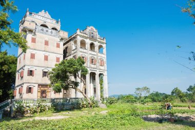 Gunagdong, Çin - 17 Aralık 2015: Zili Köyü (Unesco Dünya Mirası Sit Alanı). Kaiping, Guangdong, Çin için ünlü tarihi bir site.