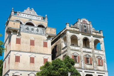 Gunagdong, Çin - 17 Aralık 2015: Zili Köyü (Unesco Dünya Mirası Sit Alanı). Kaiping, Guangdong, Çin için ünlü tarihi bir site.