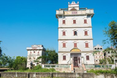 Gunagdong, Çin - 17 Aralık 2015: Zili Köyü (Unesco Dünya Mirası Sit Alanı). Kaiping, Guangdong, Çin için ünlü tarihi bir site.
