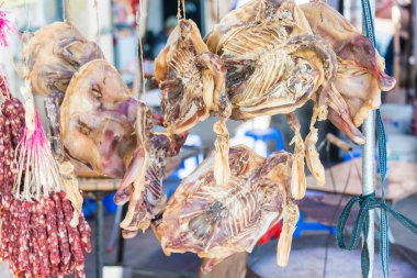 Gunagdong, Çin - 17 Aralık 2015: Pazar encoxando eski kentte. bir ünlü Ulusal tarihi ve kültürel Town of China Kaiping, Guangdong, Çin.