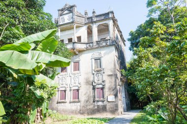 Gunagdong, Çin - 18 Aralık 2015: Majianlong Köyü küme (Unesco Dünya Mirası Sit Alanı). Kaiping, Guangdong, Çin için ünlü tarihi bir site.