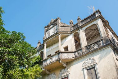 Gunagdong, Çin - 18 Aralık 2015: Majianlong Köyü küme (Unesco Dünya Mirası Sit Alanı). Kaiping, Guangdong, Çin için ünlü tarihi bir site.
