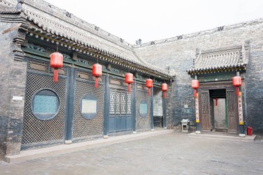 Shanxi, Çin - 06 Eylül 2015: Qujia köşk. ünlü tarihi bir site County Qi, Jinzhong, Shanxi, China.