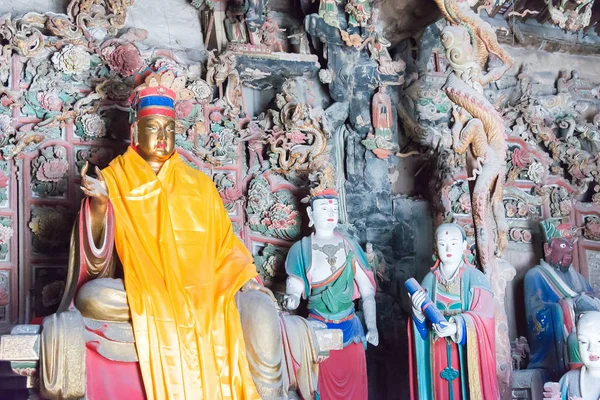 Shanxi, Chiny - 30 sierpnia 2015: Budda pomników w świątyni Guangsheng. słynnym historic witryny w Hongdong, Shanxi, Chiny. — Zdjęcie stockowe