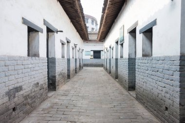 Shanxi, Çin - 30 Ağustos 2015: Susan Prison. ünlü tarihi bir site: Hongdong, Shanxi, China.