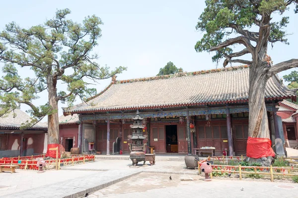 SHANXI, CHINE - 30 août 2015 : Temple Guangsheng. un site historique célèbre à Hongdong, Shanxi, Chine . — Photo