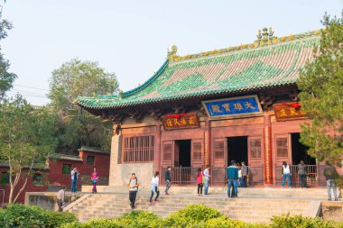 Shanxi, Çin - 27 Eylül 2015: Jinci Tapınağı. Taiyuan Shanxi, Çin ünlü tarihi bir site.