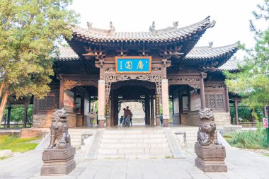 Shanxi, Çin - 27 Eylül 2015: Jinci Tapınağı. Taiyuan Shanxi, Çin ünlü tarihi bir site.