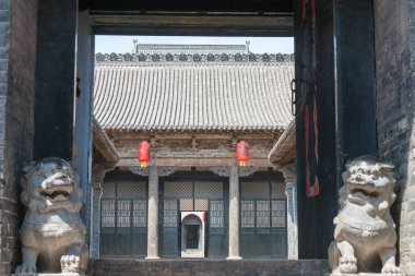 Shanxi, Çin - 07 Eyl 2015: Caojia köşk. ünlü tarihi bir site: Taigu, Shanxi, China.