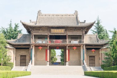 Shanxi, Çin - 23 Ağustos 2015: İmparator Shun mezar Soenic nokta. Yuncheng, Shanxi, Çin ünlü tarihi bir site.