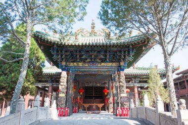Shanxi, Çin - 31 Ağustos 2015: Dongyue Tapınağı. ünlü tarihi bir site: Pu County, Shanxi, China.