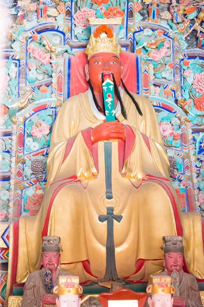 Shanxi, Čína - 31. srpna 2015: Velký císař posvátné hory východ socha Dongyue Temple. slavné historické místo v Pu kraje, Shanxi, Čína. — Stock fotografie