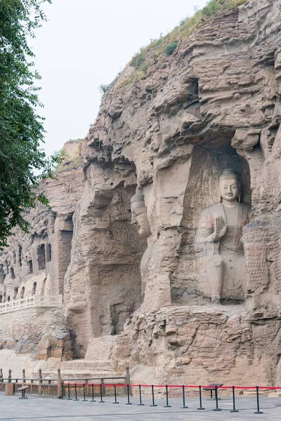 SHANXI, CHINE - 17 septembre 2015 : Yungang Grottoes (site du patrimoine mondial de l'UNESCO). un site historique célèbre à Datog, Shanxi, Chine . — Photo
