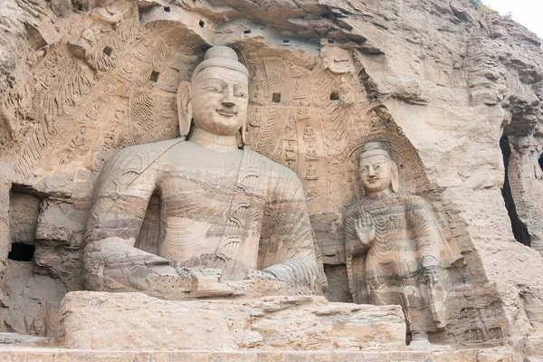 SHANXI, CHINA - 17 de setembro de 2015: Yungang Grottoes (Patrimônio Mundial da UNESCO). um local histórico famoso em Datog, Shanxi, China . — Fotografia de Stock