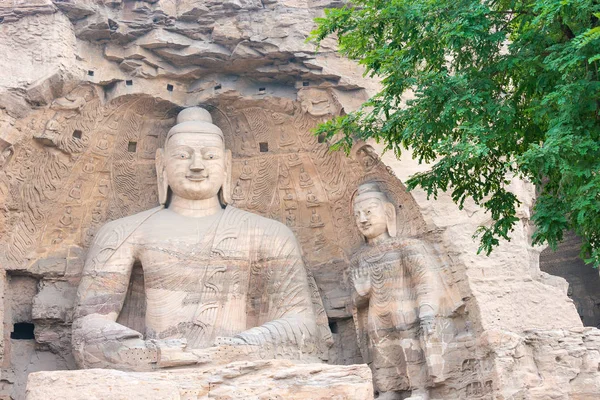 SHANXI, CHINA - 17 de setembro de 2015: Yungang Grottoes (Patrimônio Mundial da UNESCO). um local histórico famoso em Datog, Shanxi, China . — Fotografia de Stock