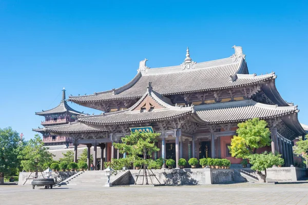 Shanxi, China - 25 Sept-2015: Huayan tempel. een beroemde historische site in Datog, Shanxi, China. — Stockfoto