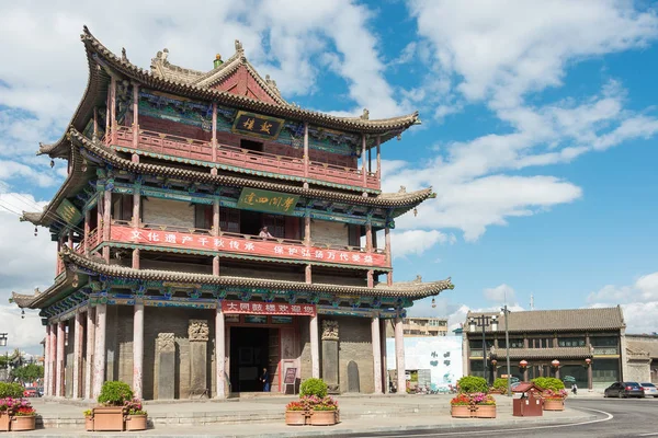 SHANXI, CHINA - 22 сентября 2015: Drum Tower. знаменитое историческое место в Цзяоге, Шаньси, Китай . — стоковое фото