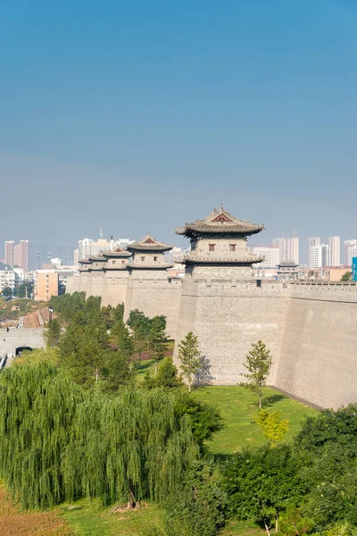 Shanxi, Chiny - 23 wrz 2015: Datong City Wall. słynnym historic witryny w Datog, Shanxi, Chiny. — Zdjęcie stockowe